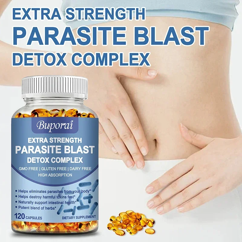 Parasite Blast Detox Complex - Gut Health Supplement, Digestive Health, Intestinal Cleansing and Detoxification, Bloating & Gas