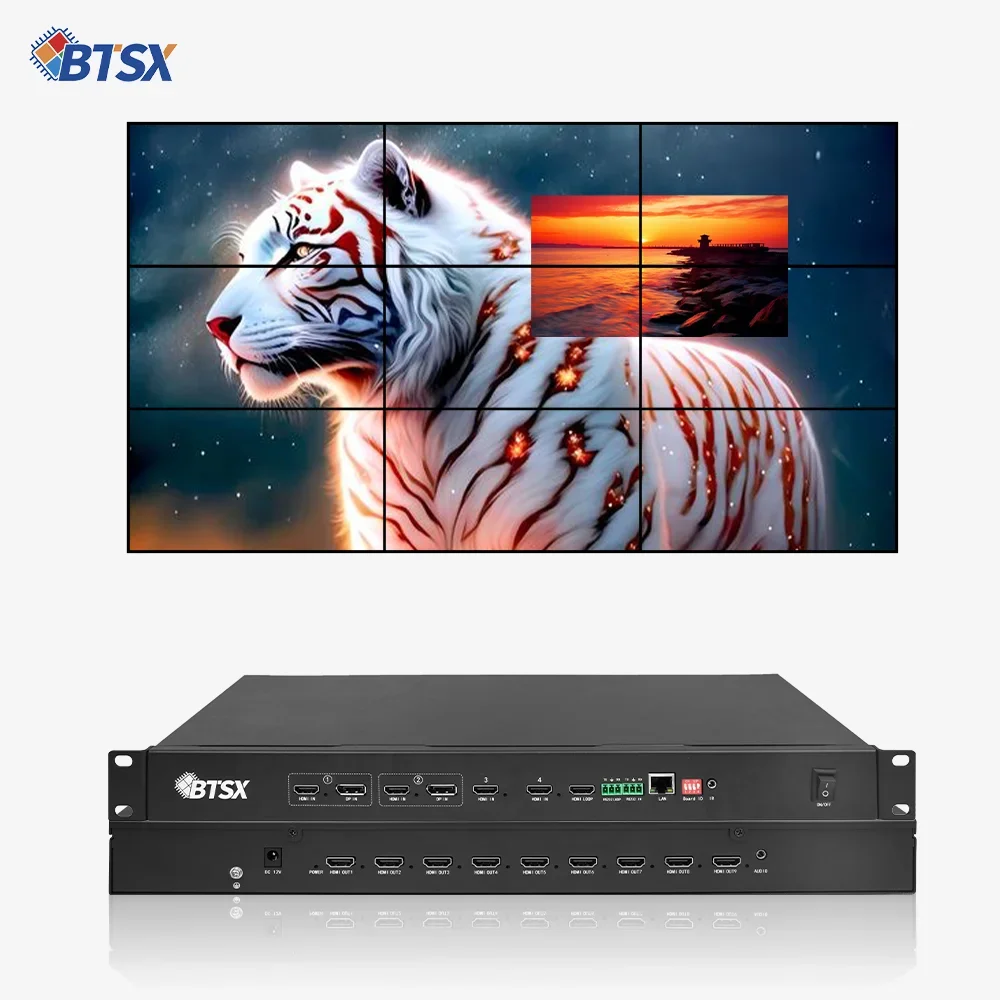 

Аудиовыход Bitvisus 4K * 2K @ 60, многоэкранный HDMI видеопереключатель, микшер, настенный контроллер