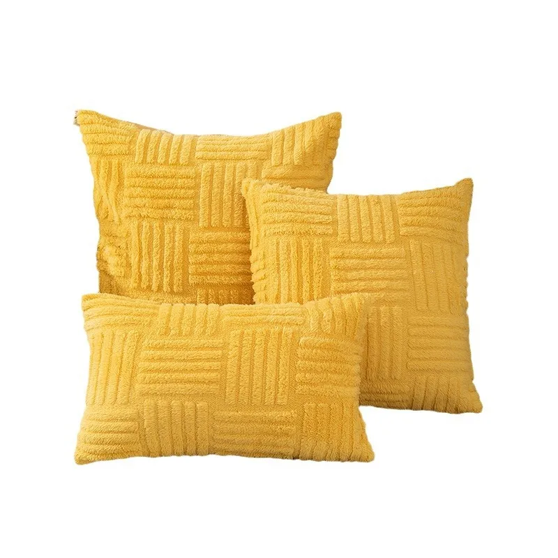 Throw Pillow Covers for Sofa Cushion Cover Pillowcase Knitting Fur Pillowcase Office Sofa Waist Pillow Case 30X50 45X45 50X50cm