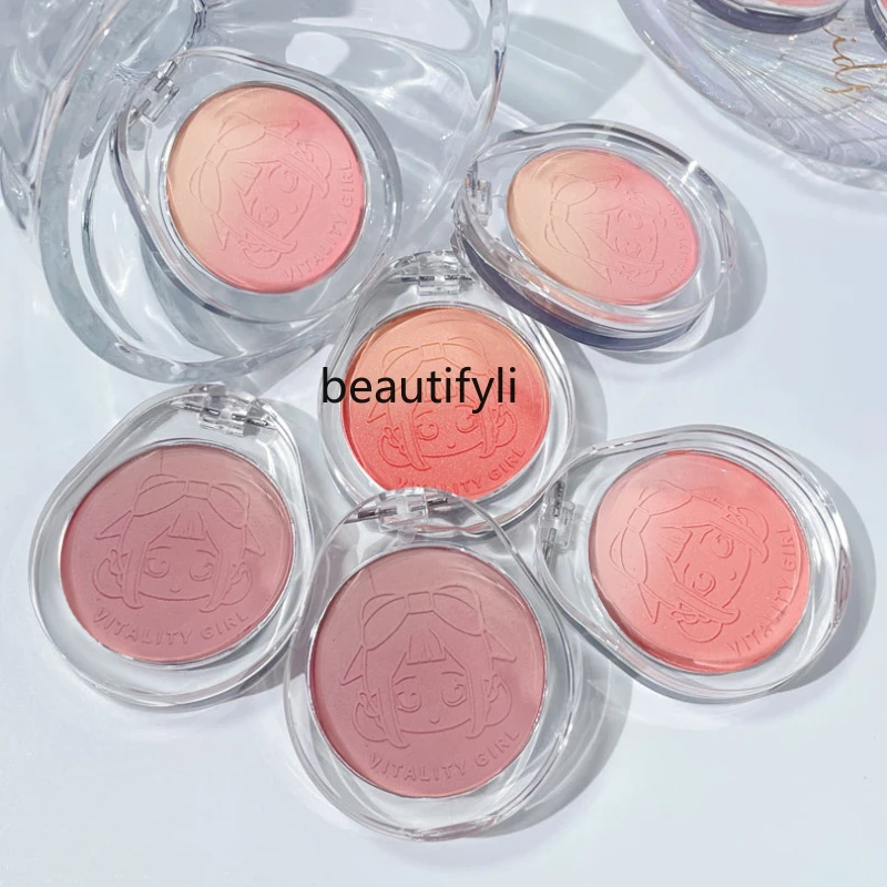 Gradual change blush two-color gradual change blush highlight integrated plate matte natural grooming rouge display