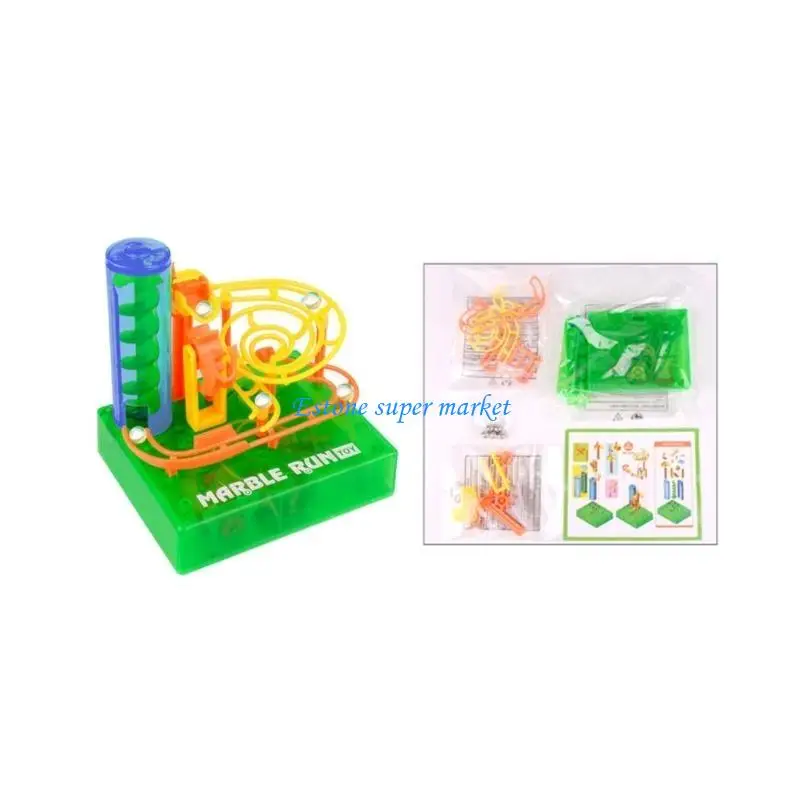090B DIY elektrische doolhof balbaan Marble Race Run-blokken ingevoegde bouwstenen voor