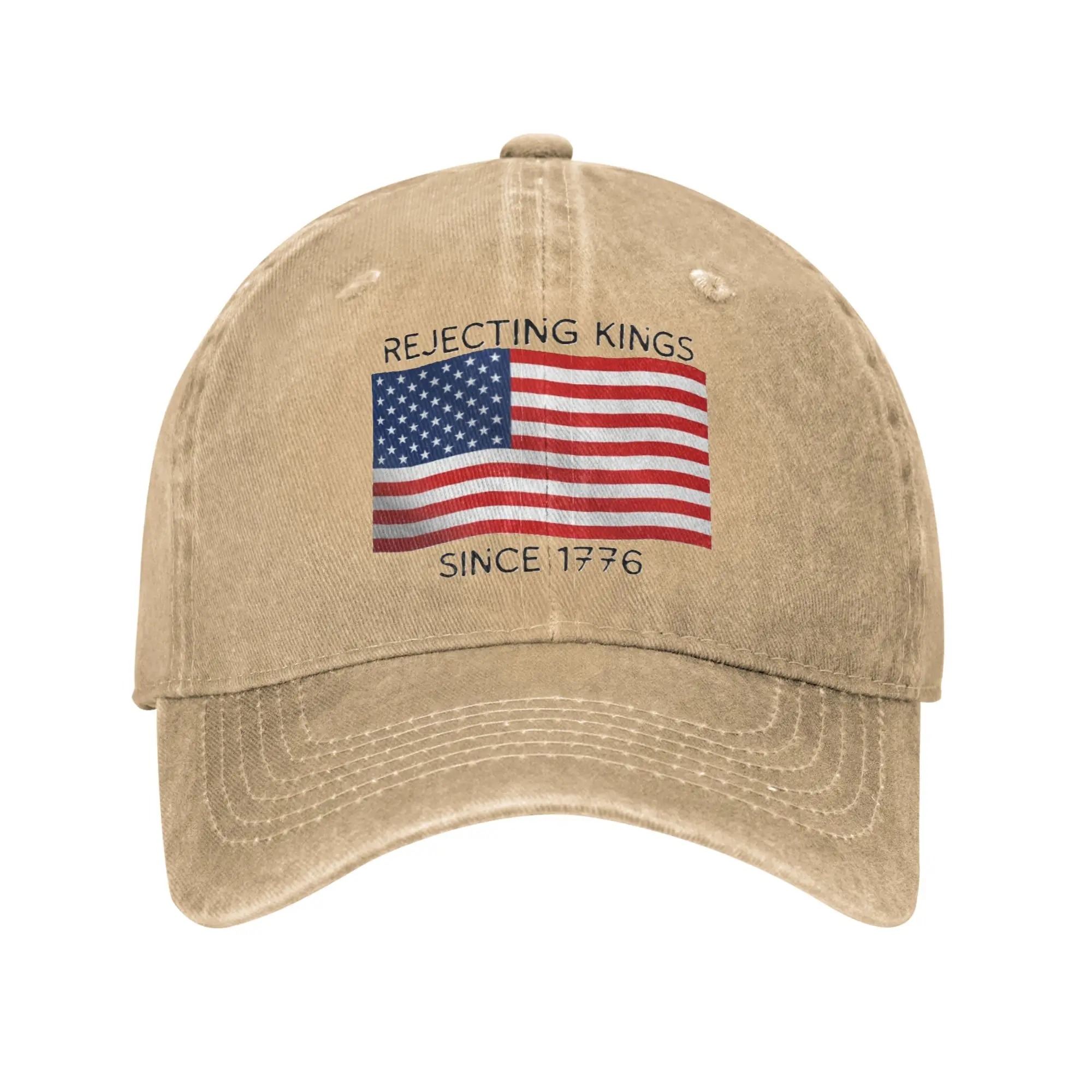 رفض الملوك منذ 1776 الرجال النساء قبعة بيسبول لا الملوك المتعثرة الدنيم قبعات قبعة خمر الصيف قابل للتعديل Snapback قبعة #1
