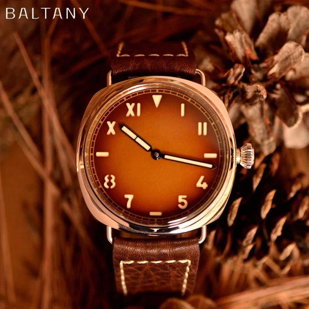 Baltany 2025 New Men's Hand Winding Mechanical Watch Seagull ST3600 Retro Sapphire Crystal Waterproof 100m Luminous Reloj Hombre