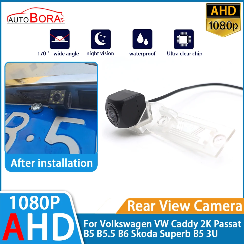 

Reverse Parking Car Rear View Camera AHD 1080P Night Vision for Volkswagen VW Caddy 2K Passat B5 B5.5 B6 Skoda Superb B5 3U