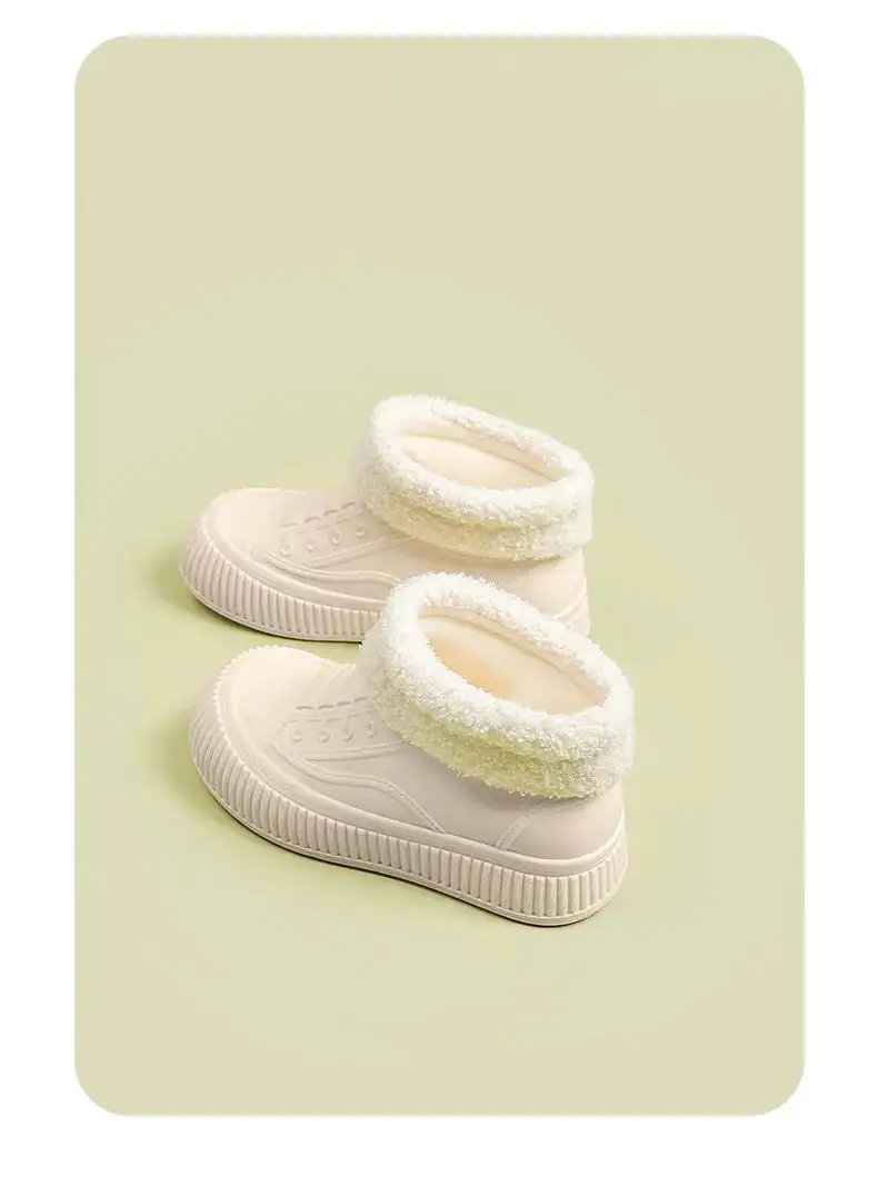 2024 New Women's Rain Shoes Soft Sole Non Slip Low Top Detachable Cotton Sleeves Four Seasons Water Shoes Work Shoes