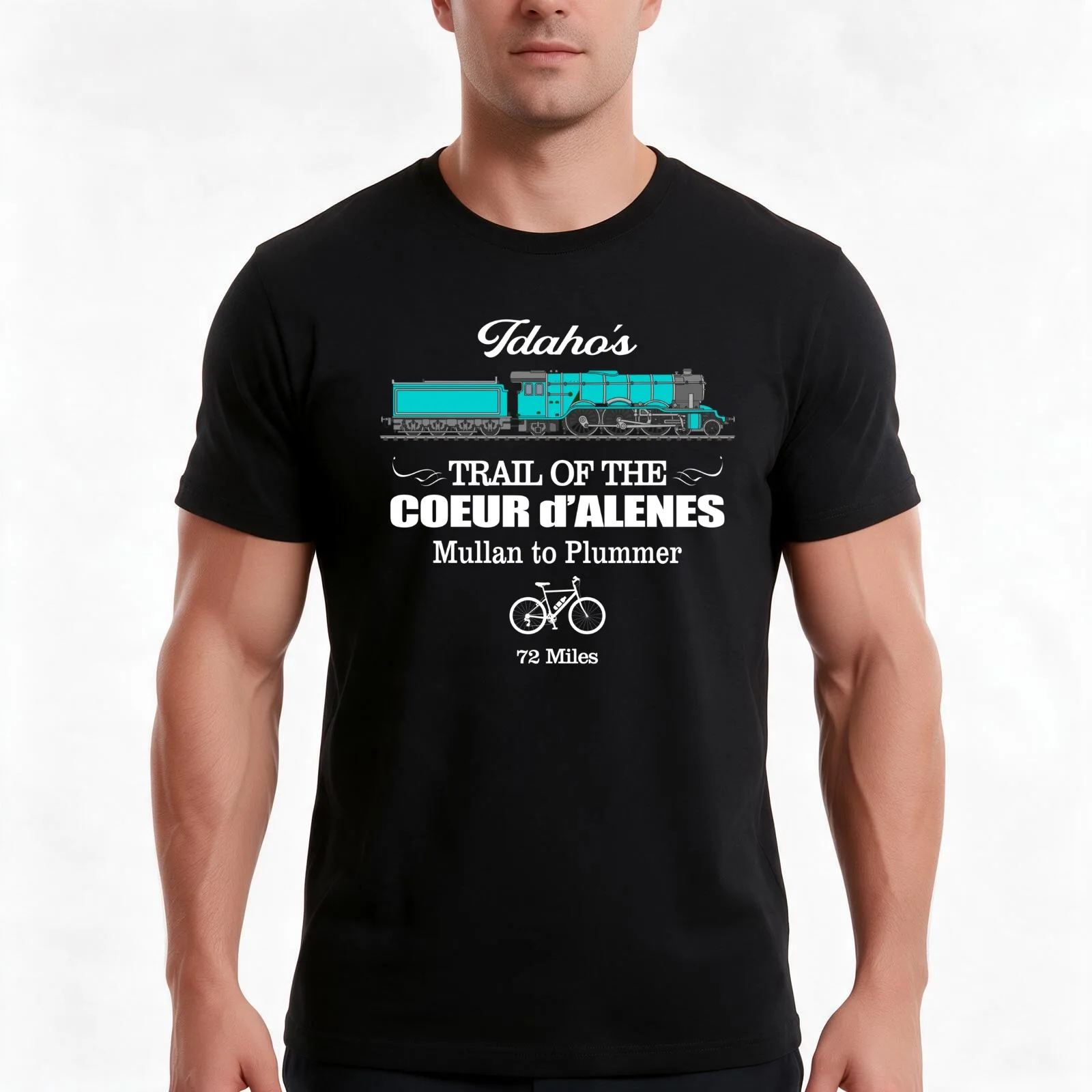 Trail of the Coeur d'Alene (RT2) T-Shirt, Summer Casual Cotton Tee, Oversized Streetwear Tops, Vintage Graphic Print