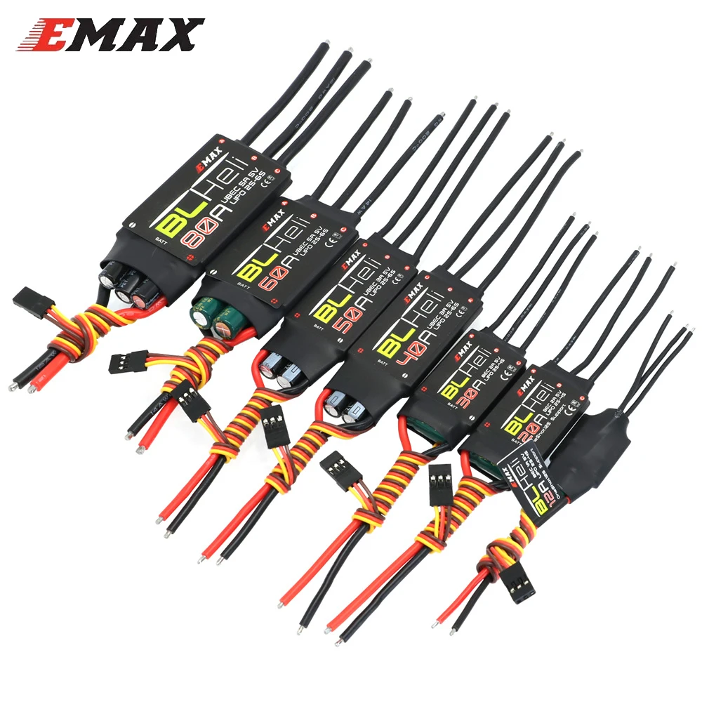 

4 шт./лот Emax Blheli 12A 20A 30A 40A 50A 60A 80A двунаправленный бесщеточный регулятор скорости RC ESC для радиоуправляемого квадрокоптера самолета