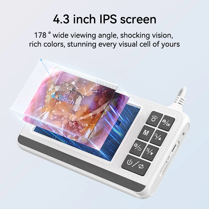 Mini Camera 1080P Full HD Resolution With 4.3 Inch IPS Screen And 3.9mm Lens Diameter Smart Visual Wax Picker