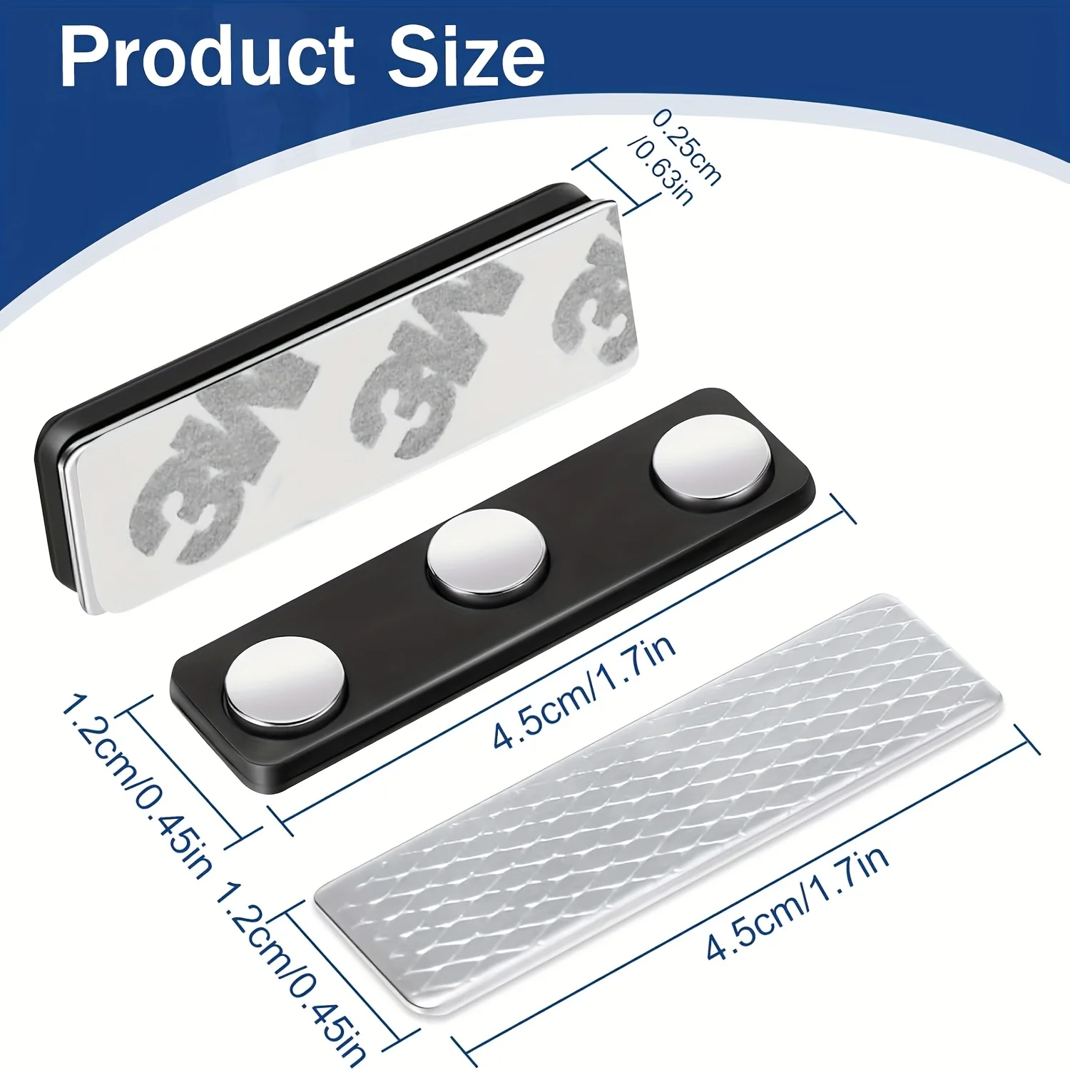 10/30pcs Magnetic Name Badge Holders with Strong Magnetic Clips - Durable Iron Name Tags for Office- Secure Name Display