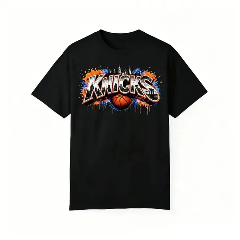 Knicks 2026 T-shirt T-shirts | Basketball fan graphic T-shirts, retro game day apparel, unisex sports T-shirts