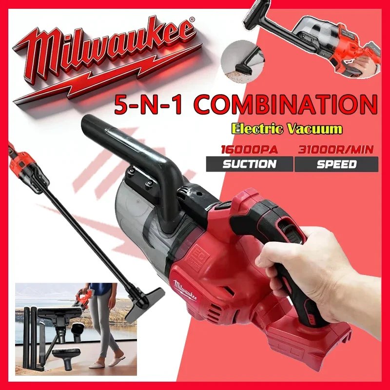

Milwaukee светодиодный беспроводной электрический пылесос портативный бытовой промышленный строительный инструмент для чистки аккумулятор 18 В