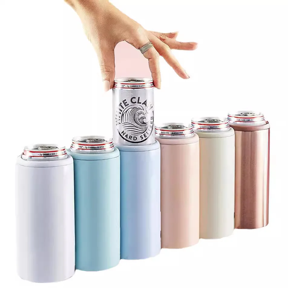 12oz Can Cooler Universal Stainless Steel Insulated Mug Lightweight Efficient Beverages Can Cooler for Home Outdoor