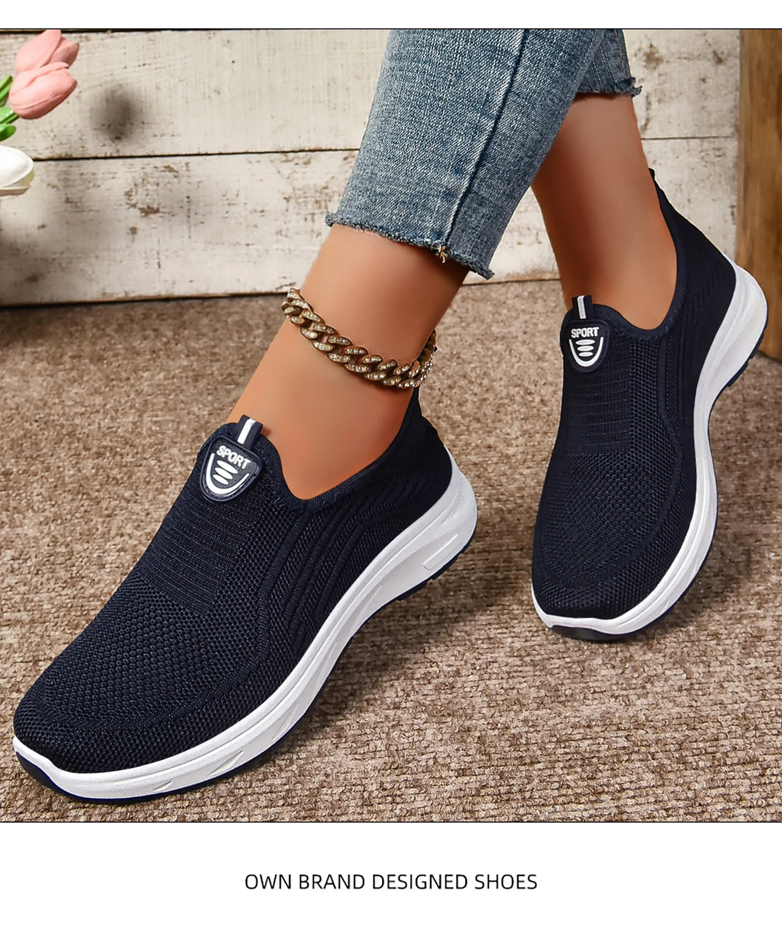 Damen Sommer Alltags-Freizeitschuhe PVC-Material Atmungsaktiv Leichtgewichtig Weiche Sohle Einfach zu Tragen – Detail 16