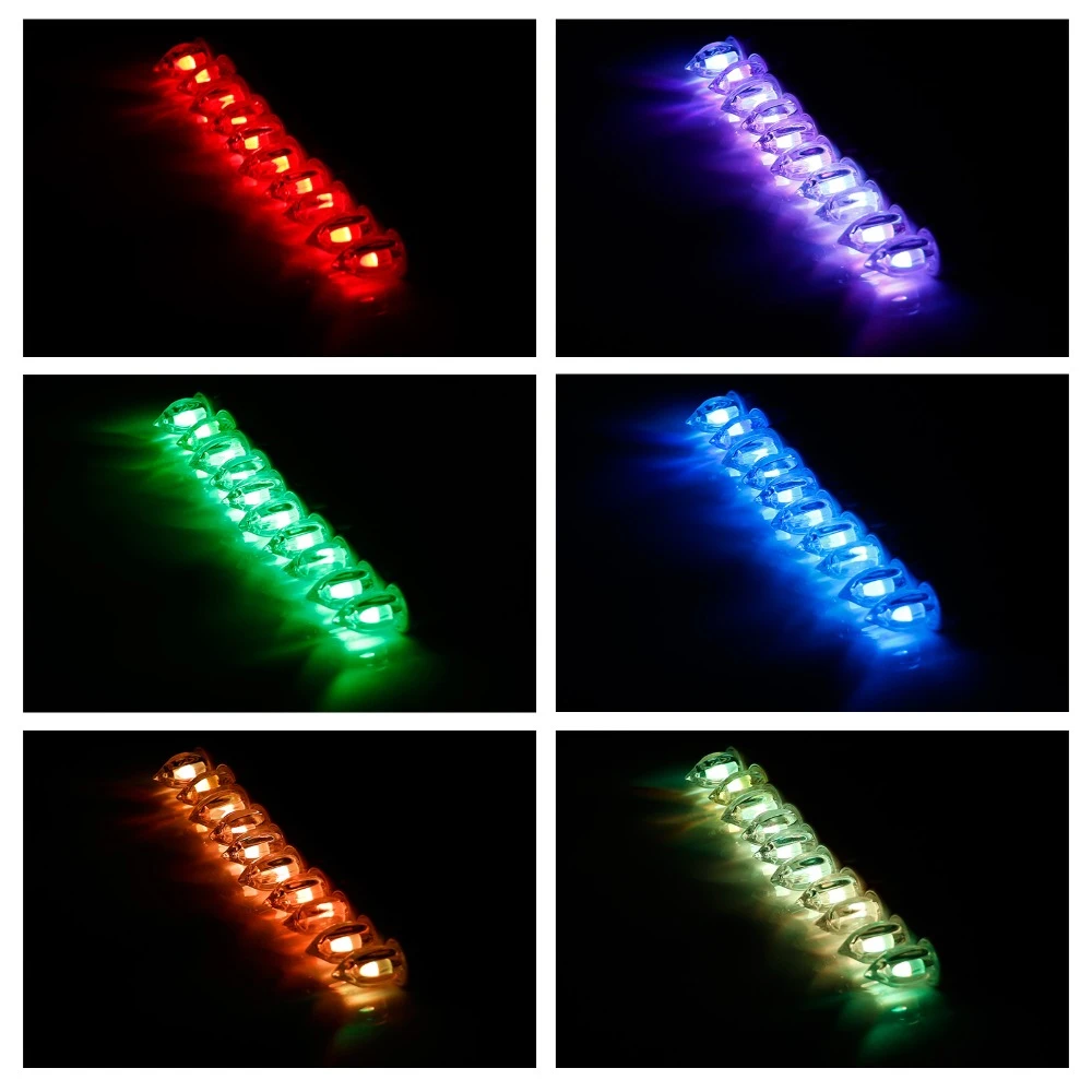 

10 Pcs LED Christmas Light Shaped Birthday Outdoor Festival Candles Lights RGB Wedding Tree Taper Lamp