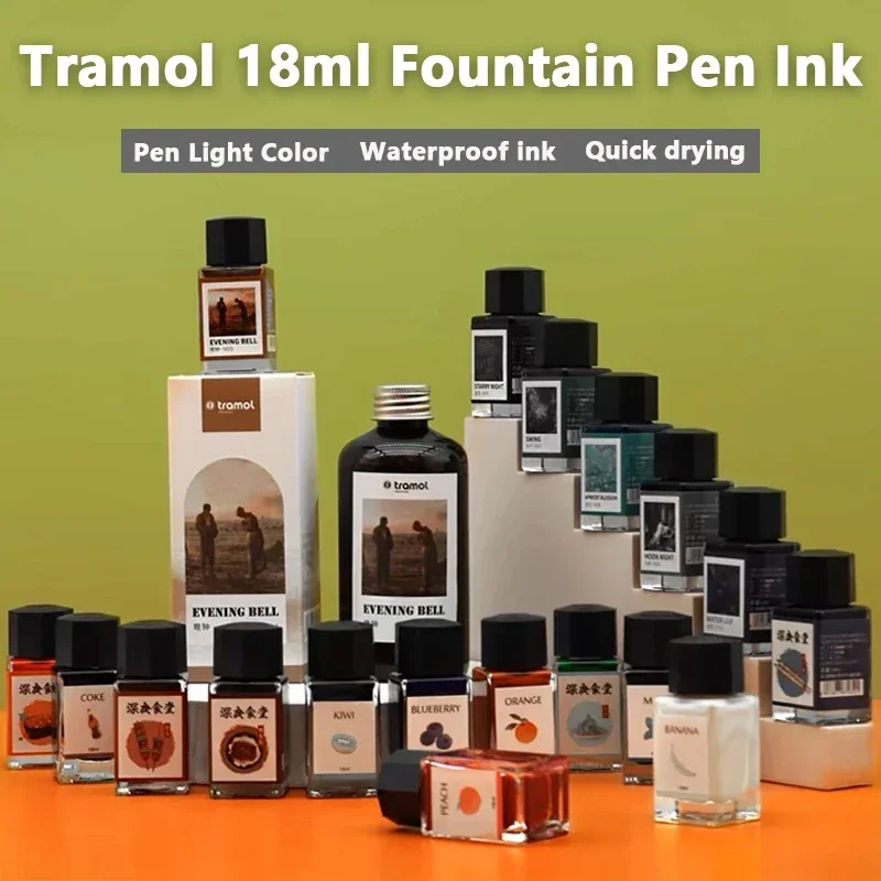

Tramol 30 Colors 18ml Fountain Pen Ink Refilling Inks Stationery High Quality Calligraphy Fountain Pens Ink Supplies PK JINHAO