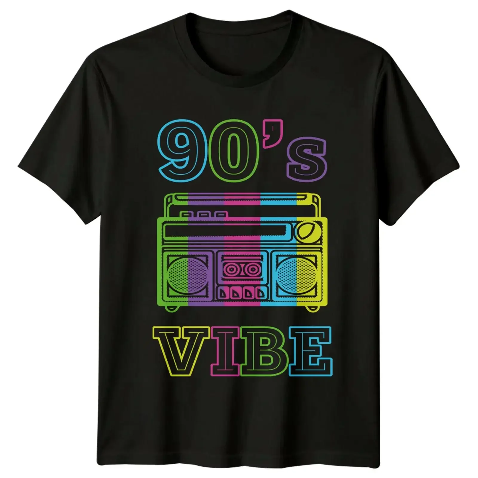 90s Vibe Boombox Retro T Shirt Nostalgic Music Player vintage Washed fashion Stretched graphic homme Stylish Versatile Slightly