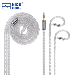 NICEHCK IcyMoon HiFi Monitor intrauditivo Cable de auriculares 16 núcleos OCC + chapado en plata OFC MMCX/2 pines/QDC para DB2 CHUII Carat Rhapsody PR3