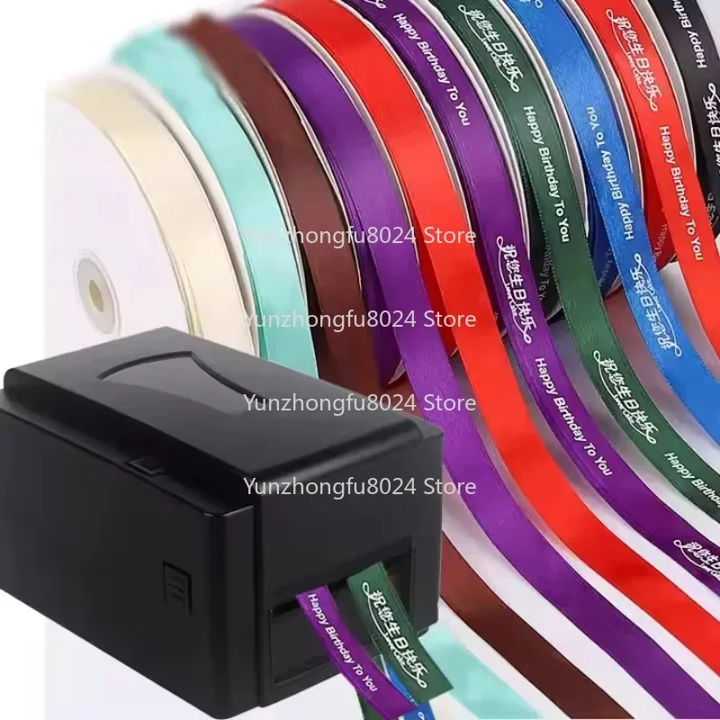 Label Digital Satin Ribbon Printer New Roll Thermal Transfer Machine With Foil Ink for Home Use & Farm Industries