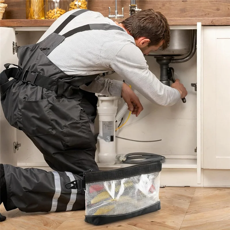 B84B-Małe, przezroczyste etui na narzędzia z PVC, 4 szt., przenośna torba na narzędzia, torba bankomatowa, wodoodporna i antystatyczna