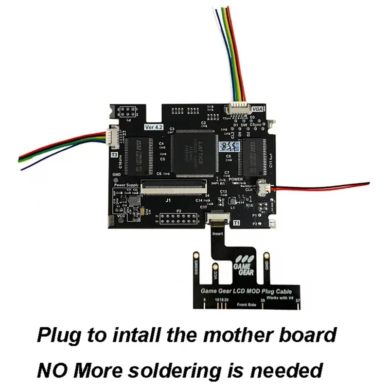 Latest V4.2 OGS IPS LCD Full Screen For SEGA Game Gear GG Backlit LCD Screen For SEGA Game Gear GG Console