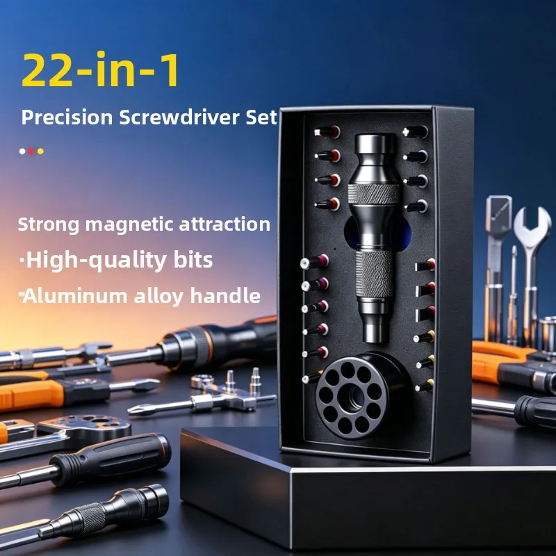 High‑Hardness Strong‑Magnetic 22‑in‑1 Precision Screwdriver Kit Premium Multi‑Functional Universal Repair Set