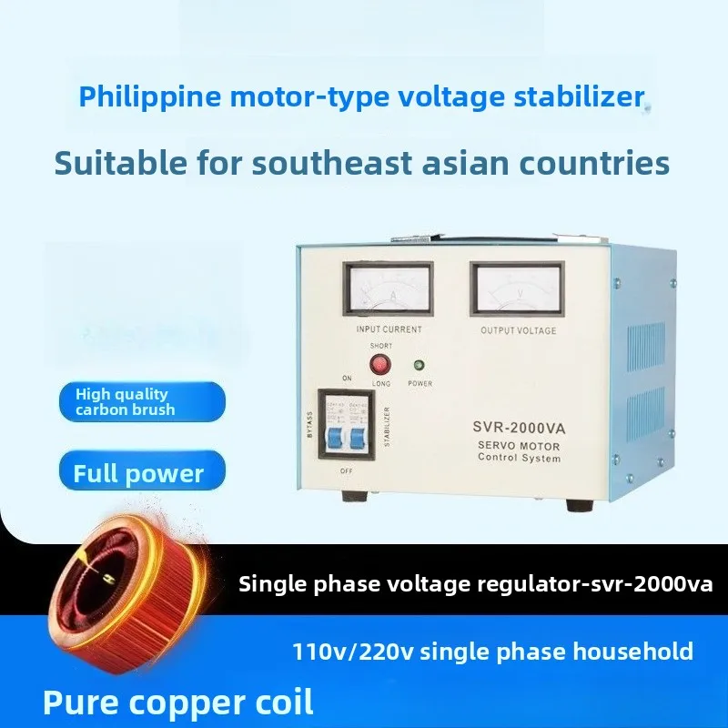 

The for SVR-2000VA Fully Automatic 110/220V Motor-type Electronic AC Voltage Stabilizer From The Philippines