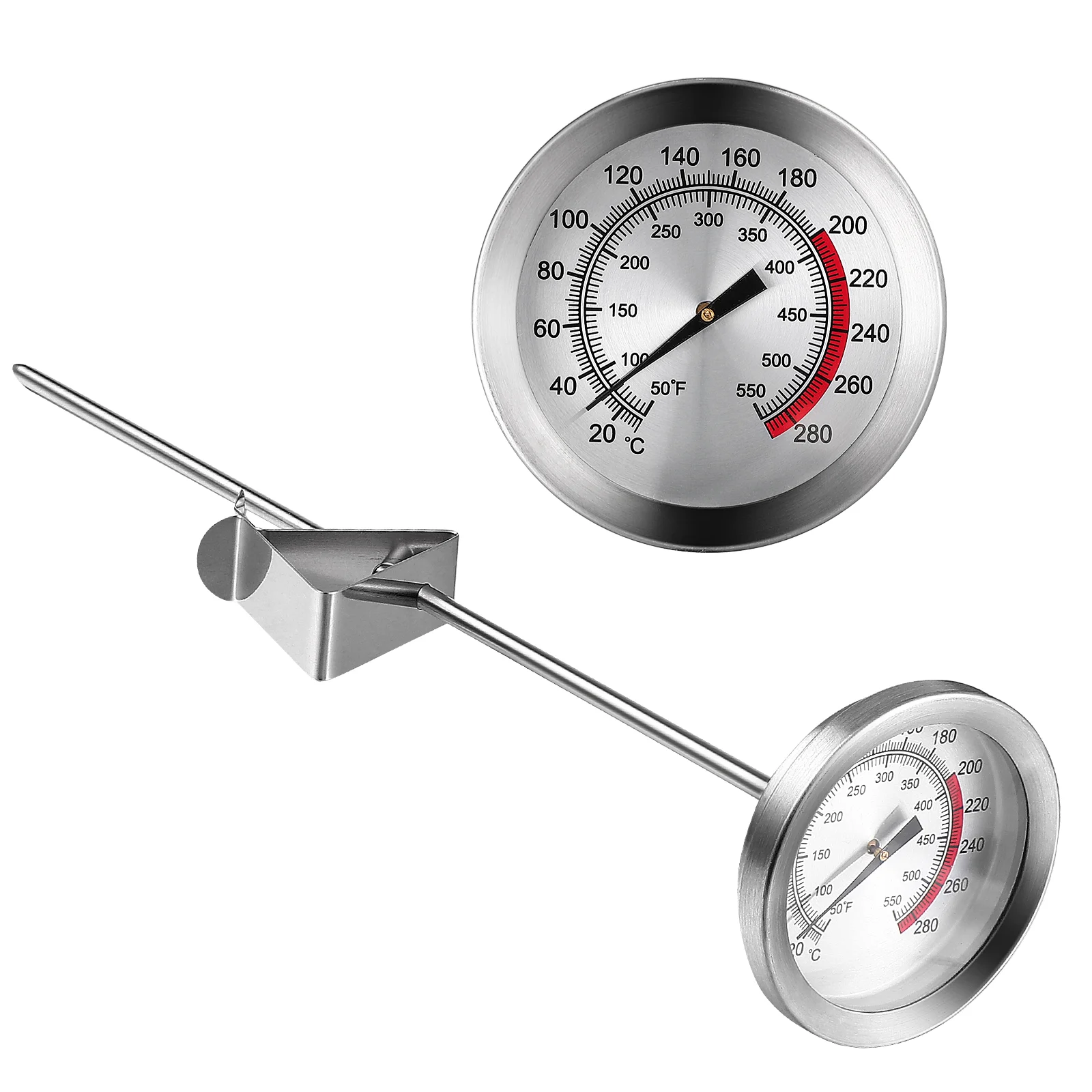 Deep-Fried Pot Thermometer for Food Kitchen Supplies Probe Turkey Cooking Frying with Clip Oven