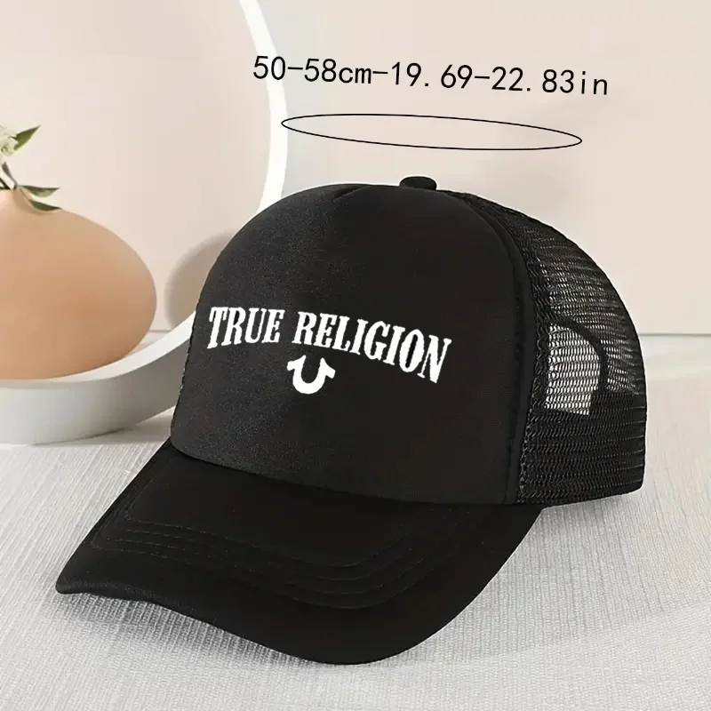 Kids Baseball Cap Boys Girls Casual Baseball Hat Letter Printed Duck Tongue Hat Adjustable Outdoor Breathable Mesh Trucker Hat