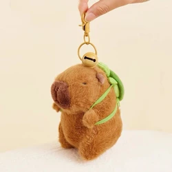 Capybara-Llavero de felpa con colgante para bolso, llaveros de animales peludos, Kawaii, regalo de cumpleaños, tendencia 2023