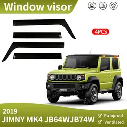 Car 4x4 Accessories Sun Shade Rain Guard Window Visor For 3 Door 2019+ Suzuki Jimny JB64 JB74 Rainshield Window Rain Deflector
