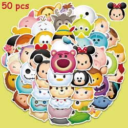 50 szt. Naklejki Disney Tsum Tsum truskawkowy miki śliczne naklejki z kreskówek dla dzieci na laptopa karteczki do terminarza na bagaż