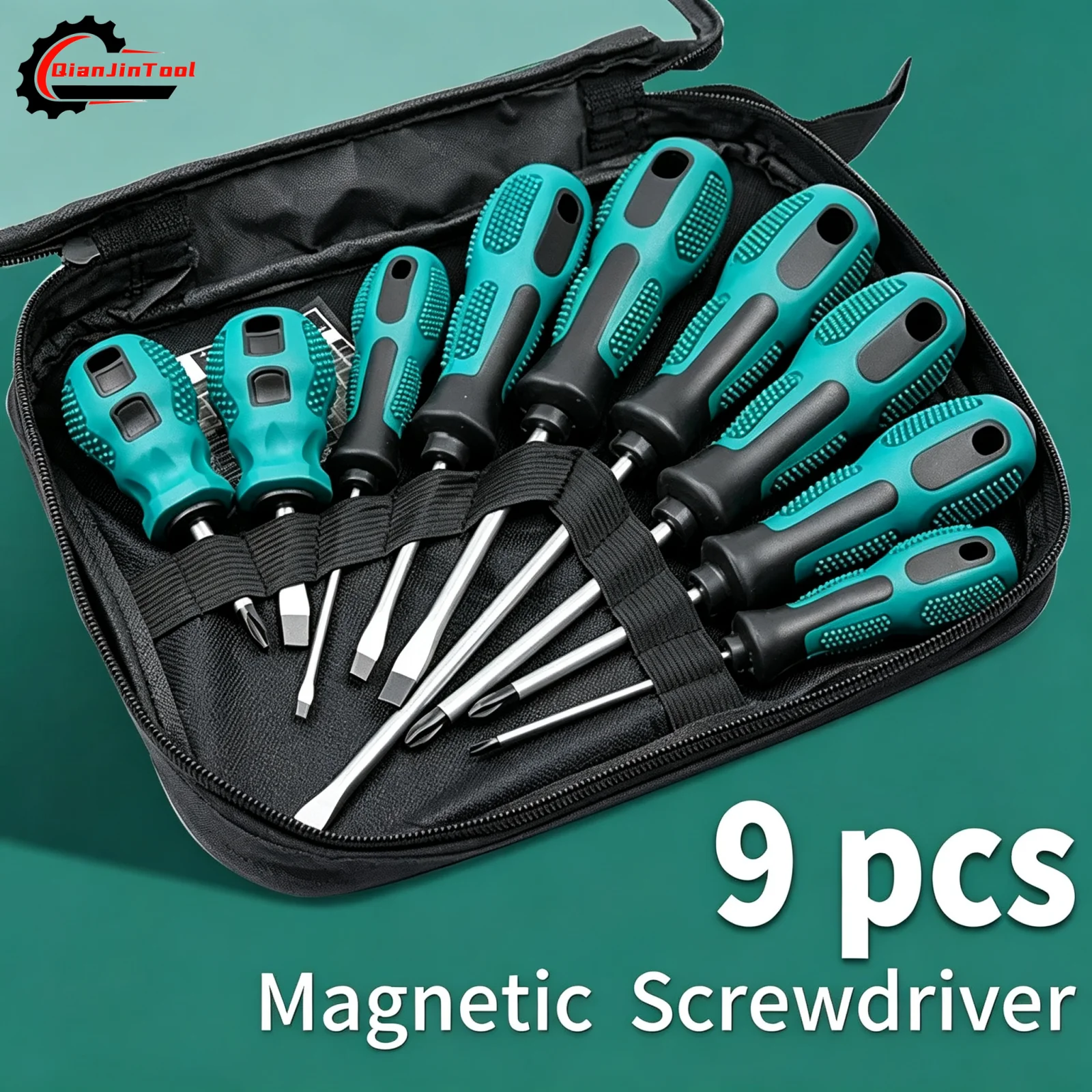 9Pcs Screwdriver Set Phillips Slotted Screwdriver Magnetic Household Multifunctional Manual Screwdriver Set Maintenance Tool