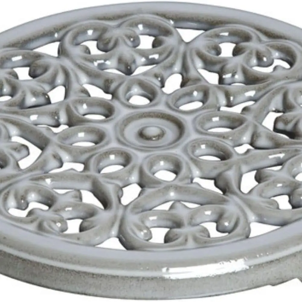 

Gray Lily Pot Mat, 9.1 (23cm) Trivet, Kitchen Accessory