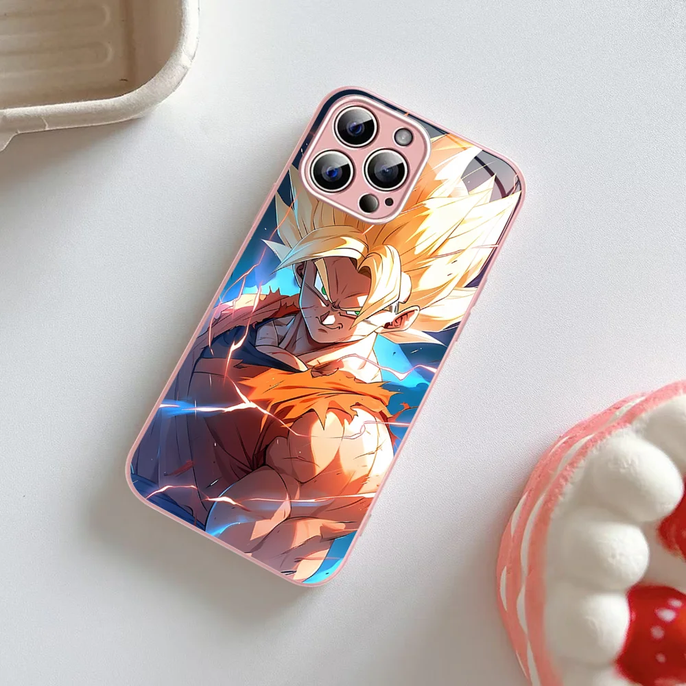 Anime-Dragon-Ball Phone Case Tempered Glass For iphone 14 13 12 11 Pro Mini XS MAX 14Plus X XS XR Fundas