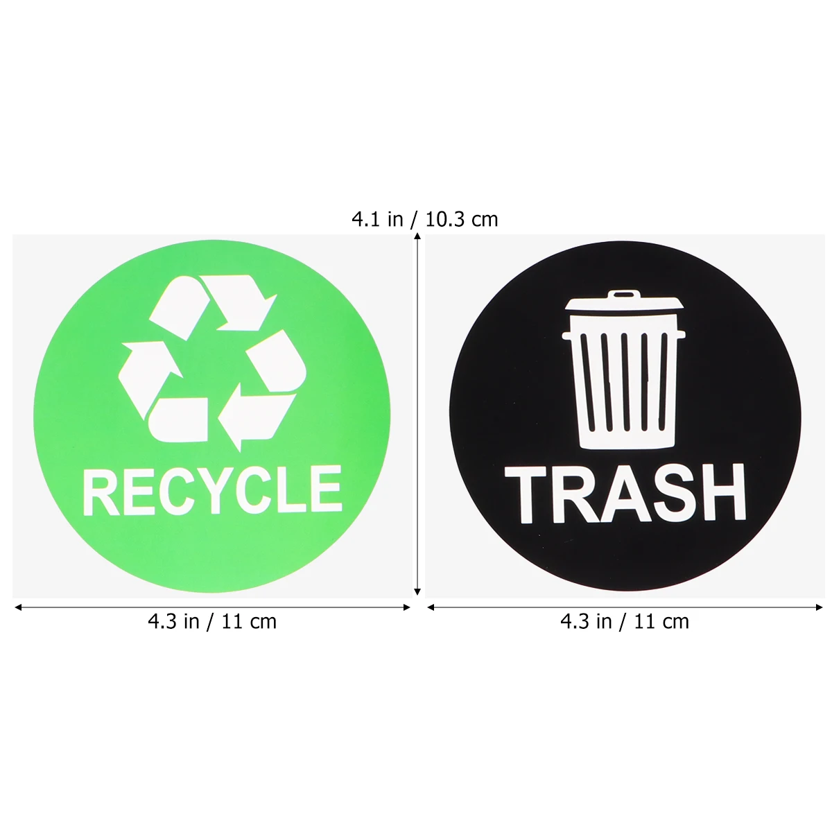 

8 Pcs Trash Can Sign Sticker Smooth Surface Garbage Removable Cans Signs Adhesive Label Easy to Apply