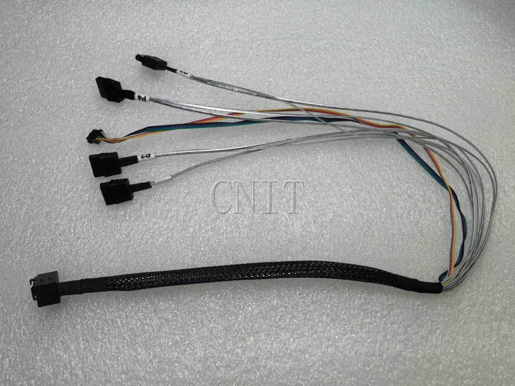 2PCS 4*SATA 7pin TO Mini SAS HD SFF-8643 Hard Disk Data Cable 50cm