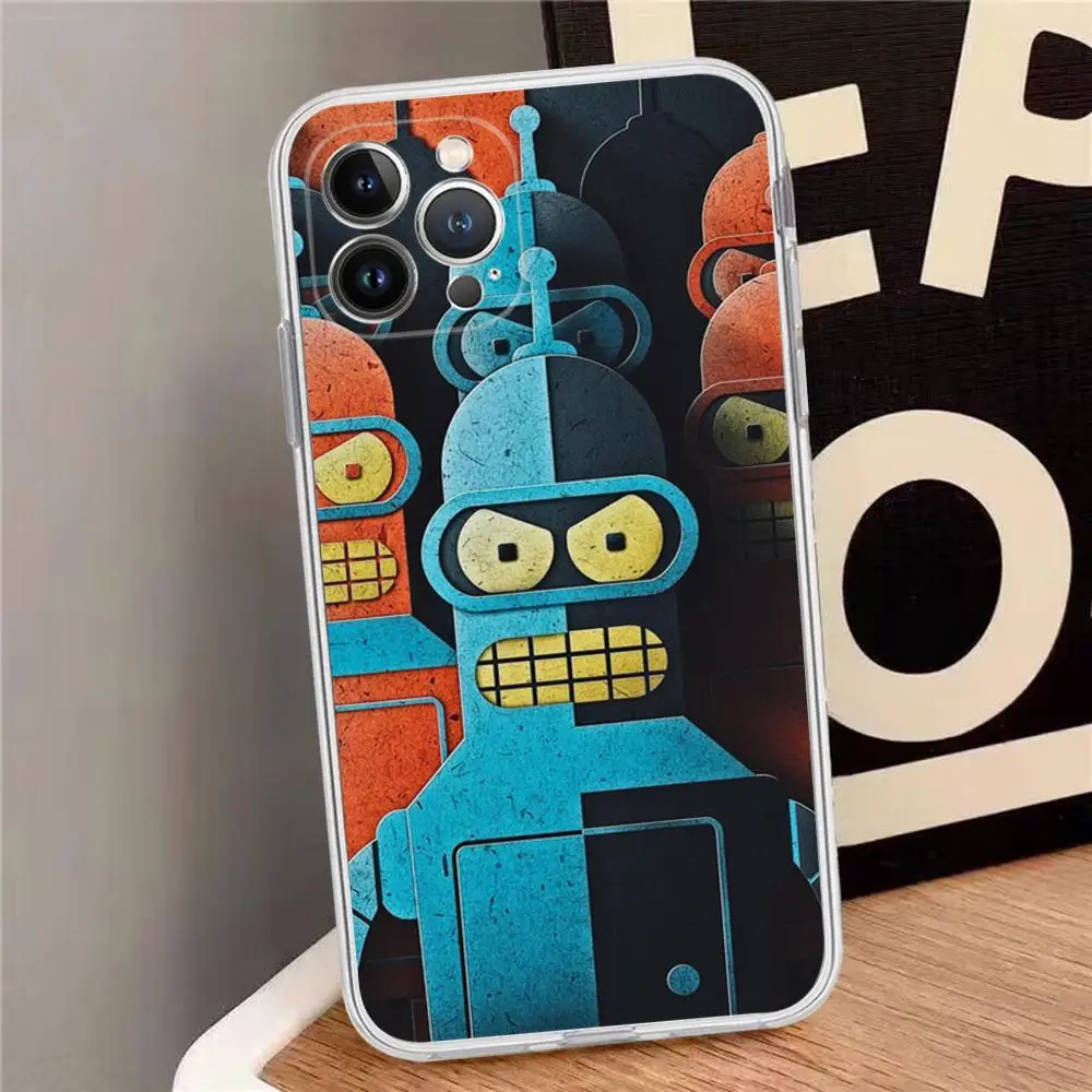 F-Futurama B-Bender Phone Case For iPhone 15 14 13 12 Mini 11 Pro XS Max X XR SE 6 7 8 Plus Soft Silicone Cover