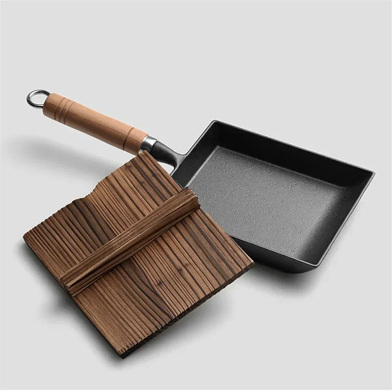 Kitchen Tools No Coating Thickened Omelette Heat Resistant Japanese Style Mini Tamagoyaki Non Stick Frying Pan Cast Iron wok