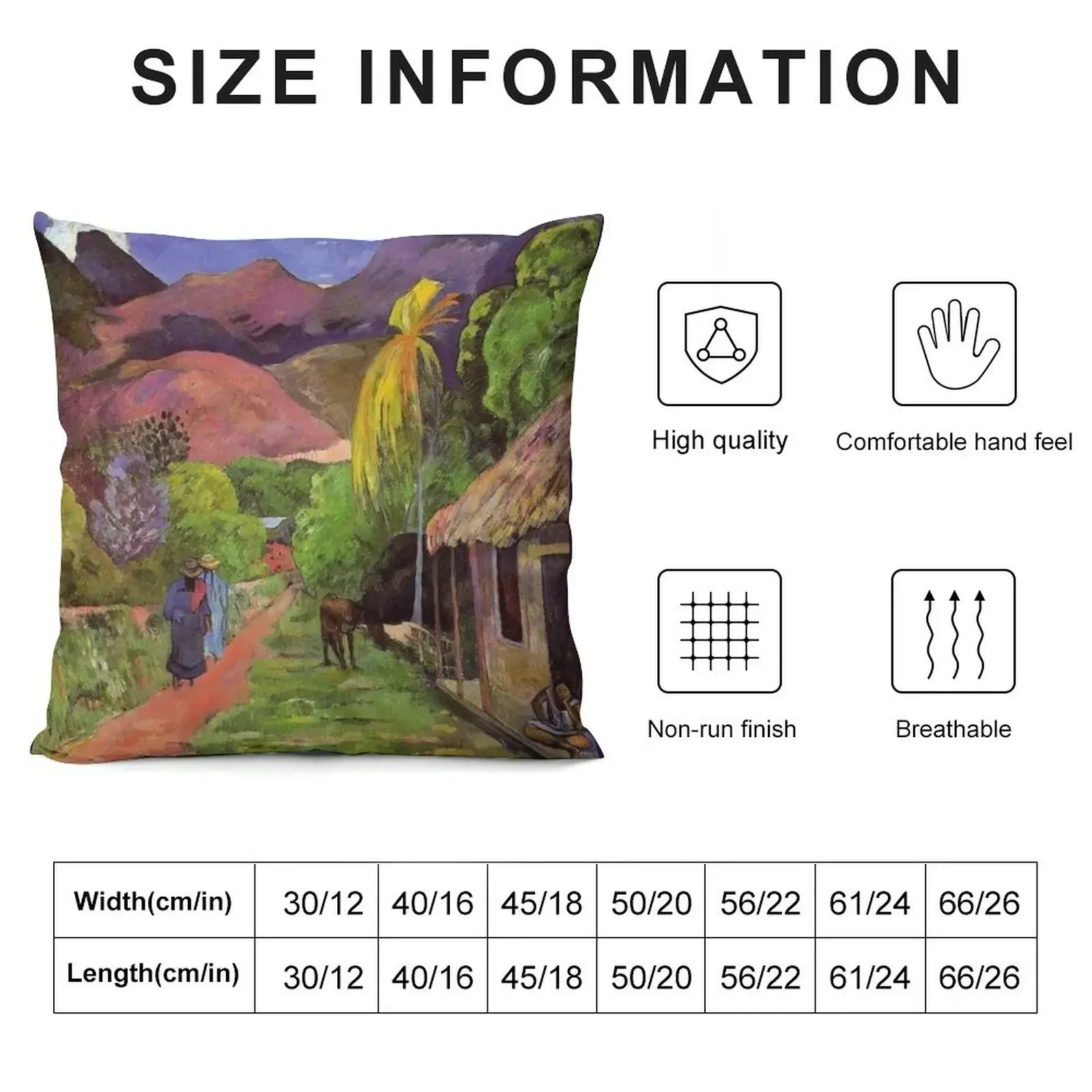 Gauguin - Road in Tahiti Throw Pillow Cushion Covers For Living Room Pillows Aesthetic pillow