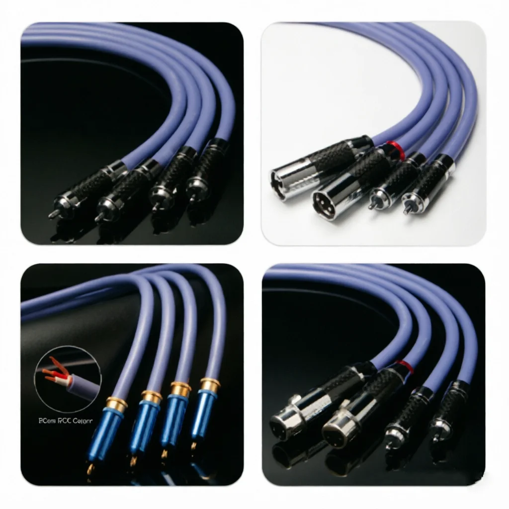 Preffair OCC Copper RCA Audio Cable Analog Interconnects Cable HIFI 2XLR TO 2RCA Cable With Rhodium Plated RCA Plug