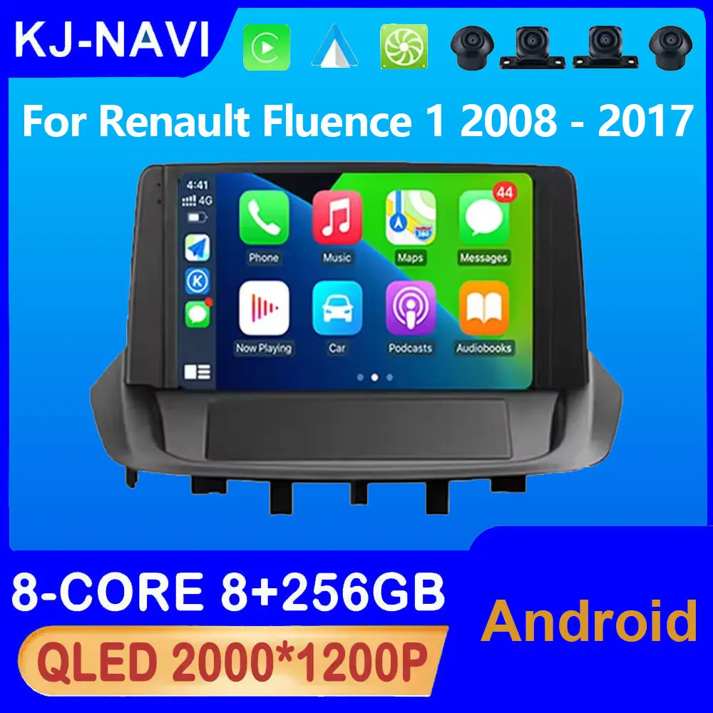 

Android Auto GPS Navigation For Renault Fluence 1 2008 - 2017 Car Radio Player Multimedia Carplay Tool QLED Screen No 2 Din DVD