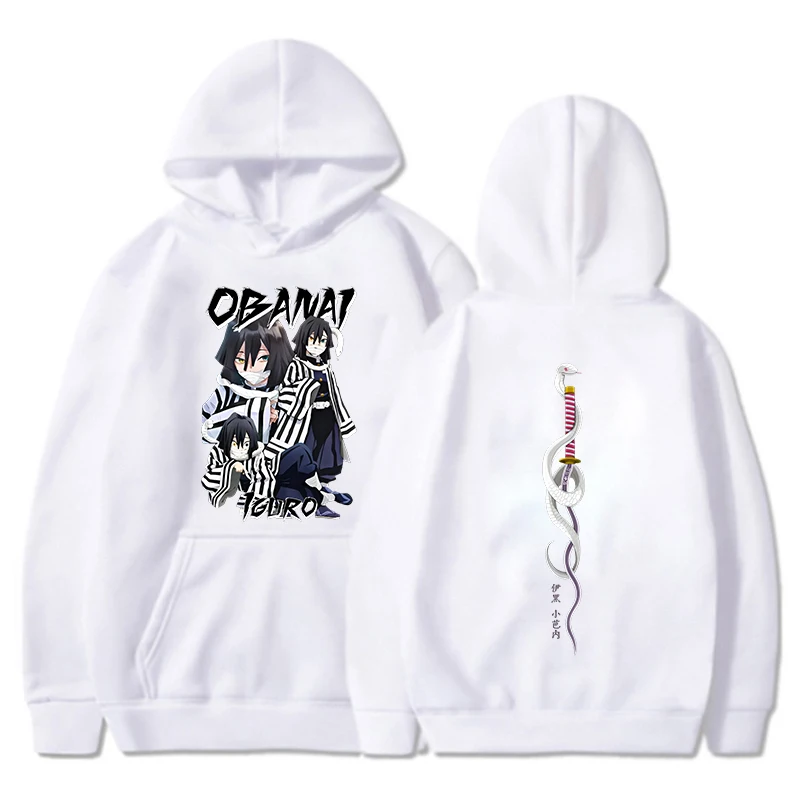 NEW Fashion Iguro Obanai Printed Hoodie Women Men Autumn Winter Warm Sweatshirt Hip Hop Harajuku Anime Streetwear Long Sleeve