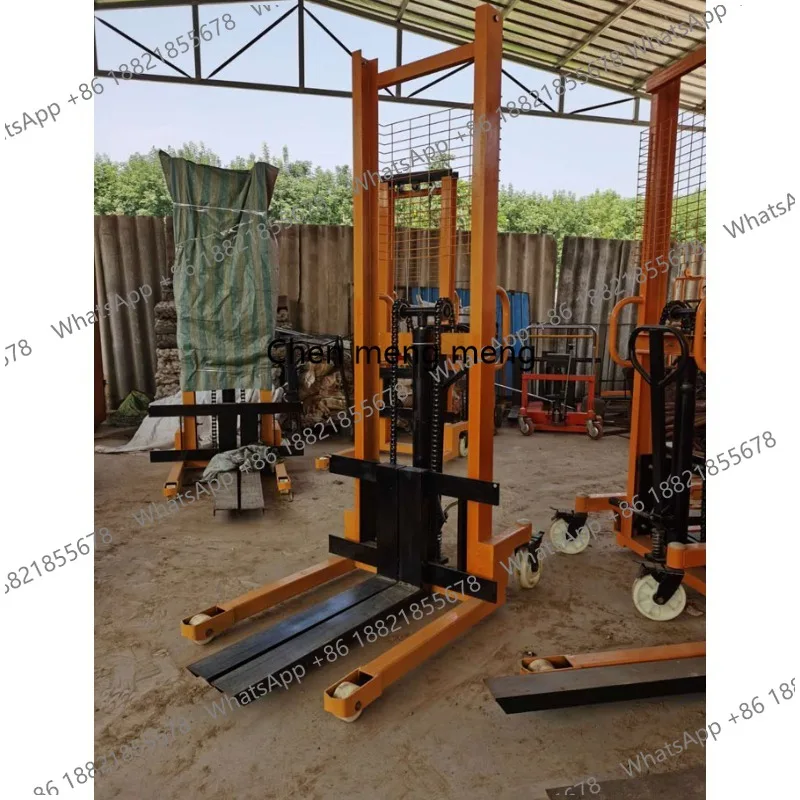 Manual hydraulic lifting forklift 1 ton 2 ton lifting handling forklift