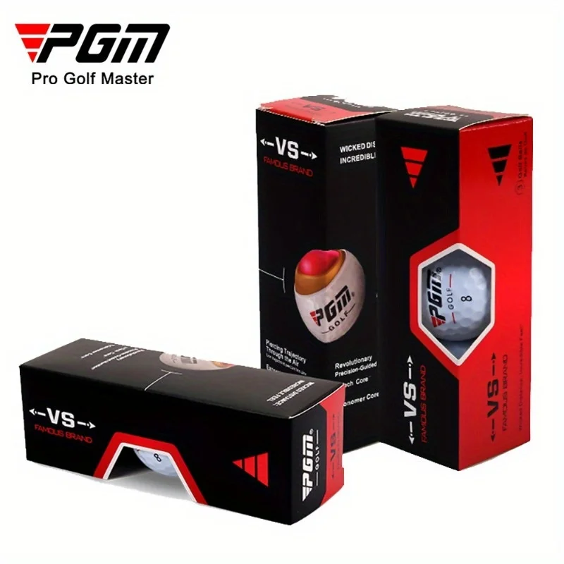 PGM Golf Balls - Balls for the Next Round - Gift Box Set, 3-Layer Balls - Boxed, 3 Balls per Box