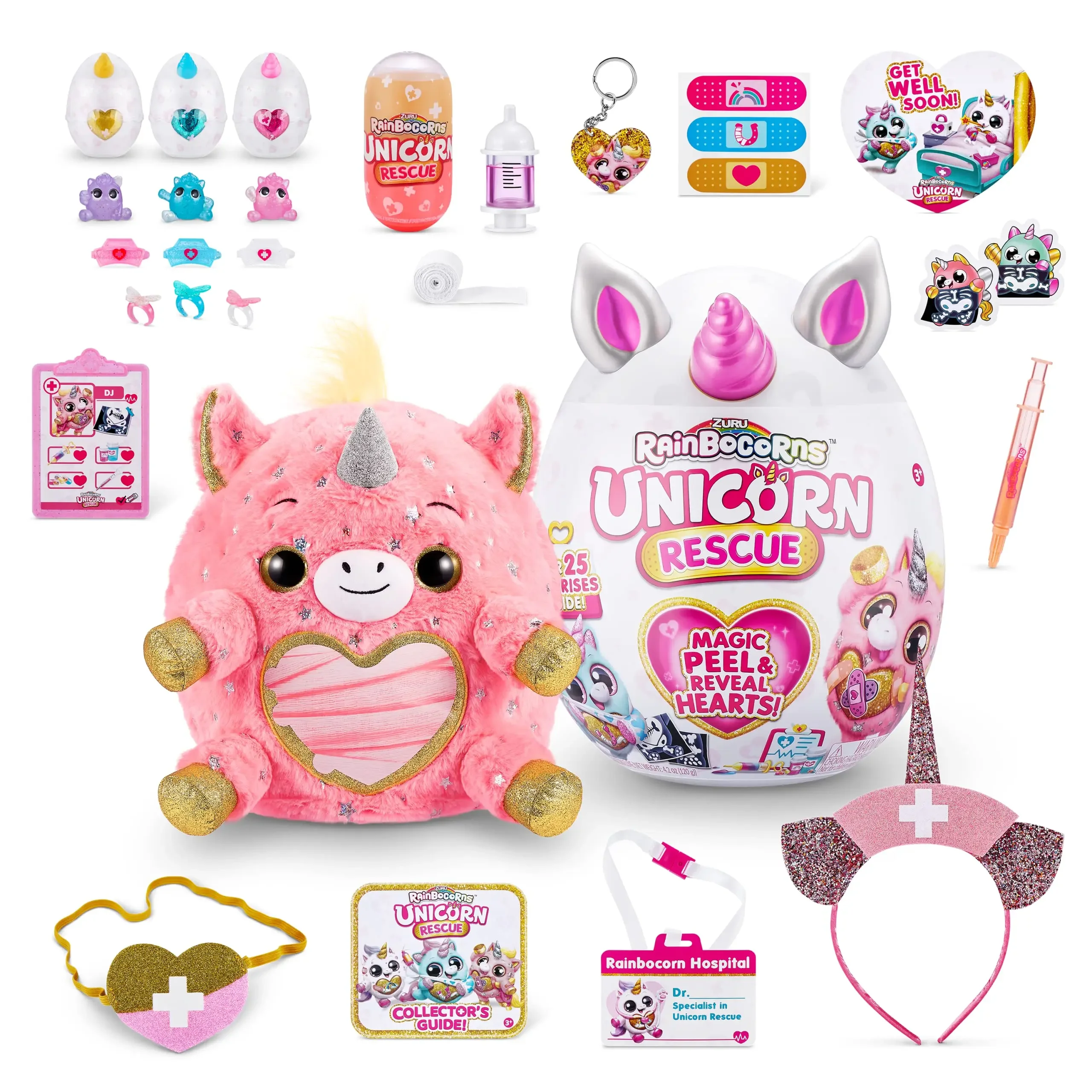 ZURU Rainbocorns Unicorn Rescue Mystery Pack большой размер Единорог Волшебное яйцо Спасательная планета Эльф Плюшевая игрушка Девушки Игровой домик Игрушки Подарки