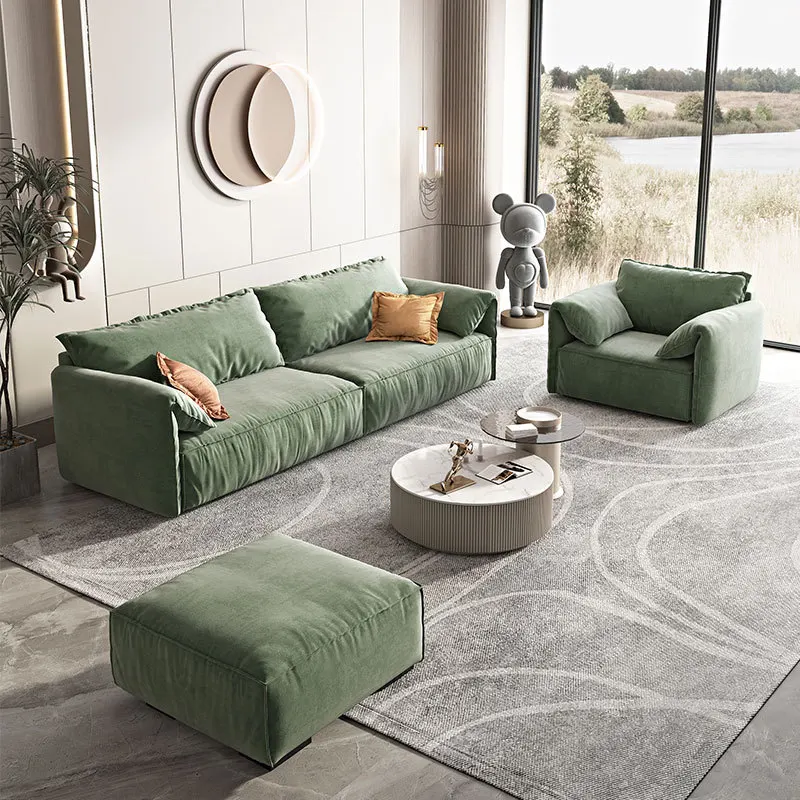 

Sofa Italian minimalist fabric sofa living room small apartment technology cloth combination