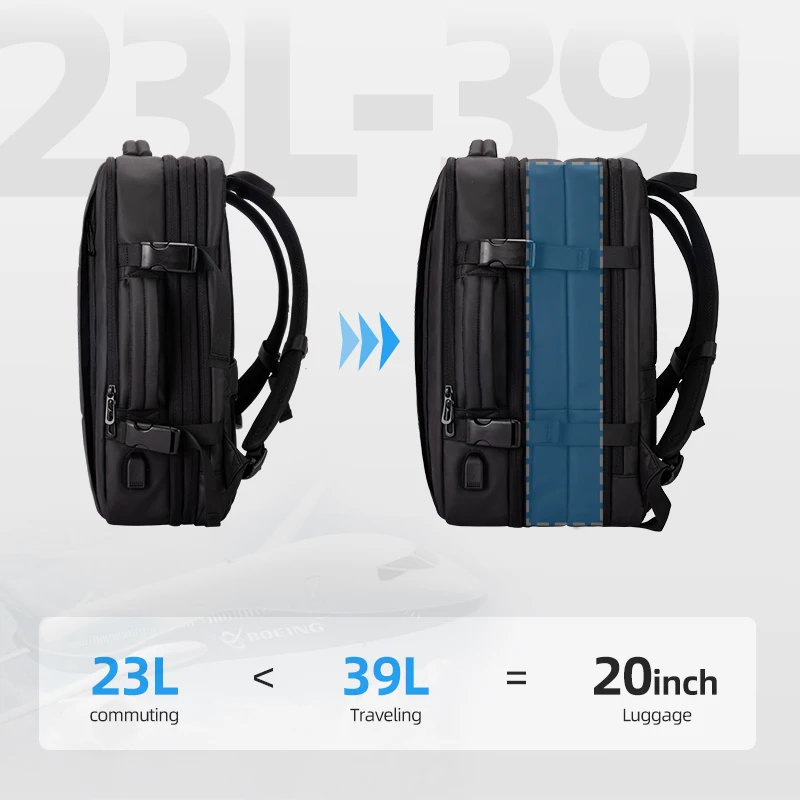 2025Double Open Zipper Anti-diebstahl USB Rucksack Wasserdicht Faltbare Rucksack Multifunktionale Werkzeug Tasche Reise Rucksack für Männer