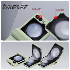 Samsung Galaxy Z Flip Shock Flip Cover, Telefonhülle Insertionskarte, Herbstpräventionsabdeckung, Galaxy Z Flip 5, Galaxy Z Flip 3, 4, Flip 6 8 Hauptverkaufsabdeckung Anti -Poeira -Zelle - №8