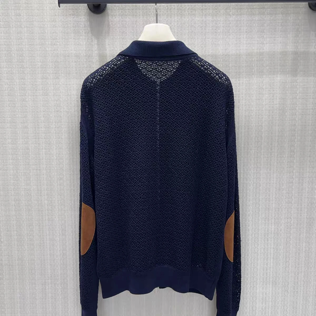 2026 Early Autumn New Fashion Colorblock Retro Suede Spliced Hollow Out Long Sleeve Knitwear Women Versatile Pullover Sweater