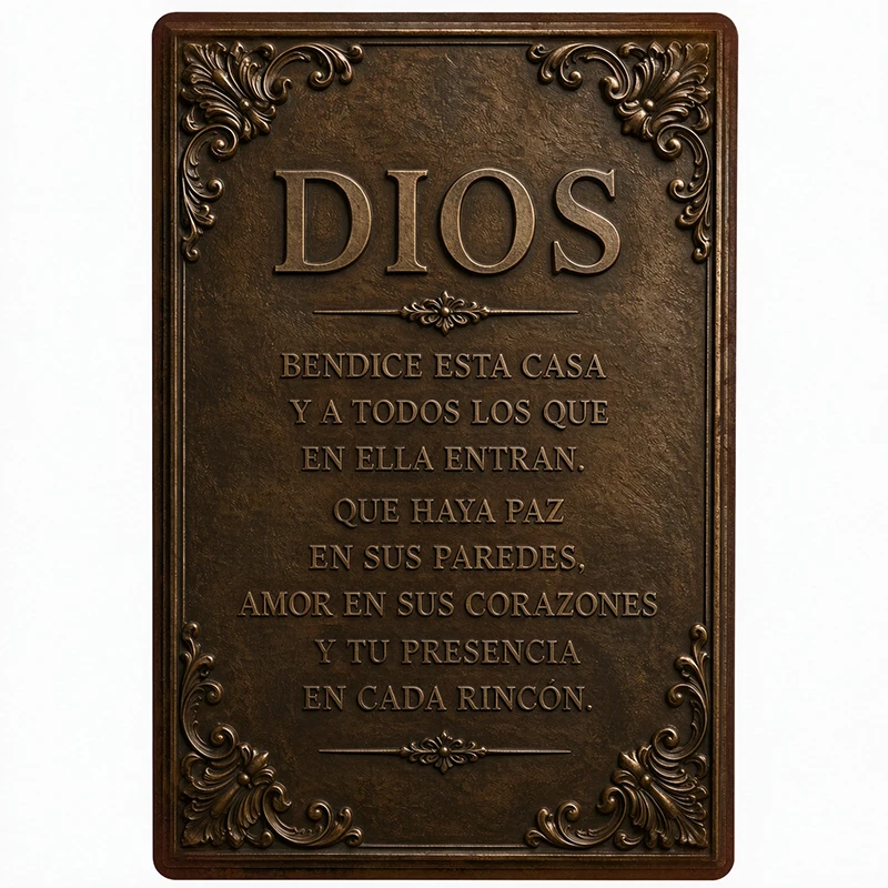 Faith Blessing Metal Wall Art - Inspirational Scripture Tin Sign,Bedroom, Office, 20x30cm